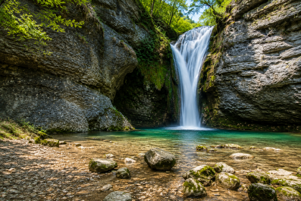 randonnée autour de Lyon avec cascade : cascade de la brive