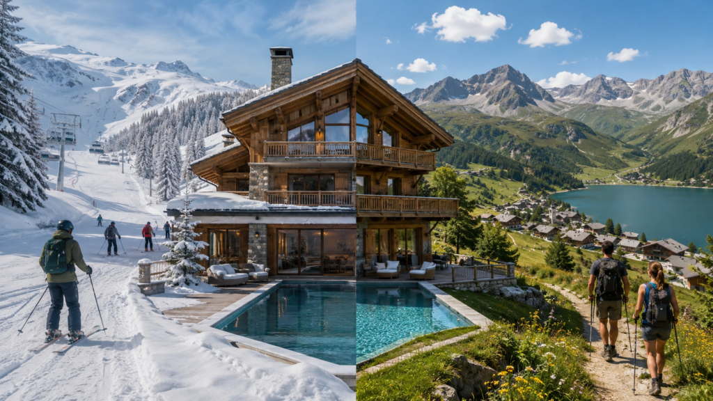 chalet avec piscine