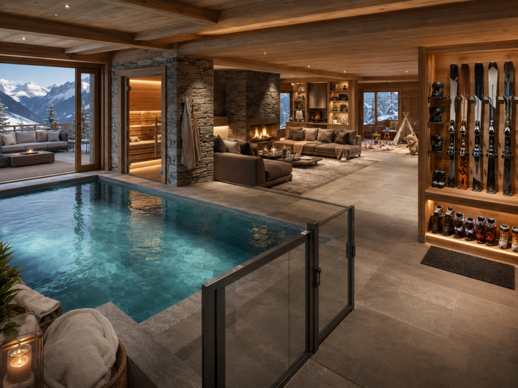 chalet avec piscine