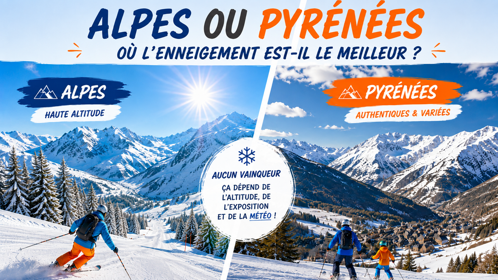 Alpes ou Pyrénées : meilleur enneigement